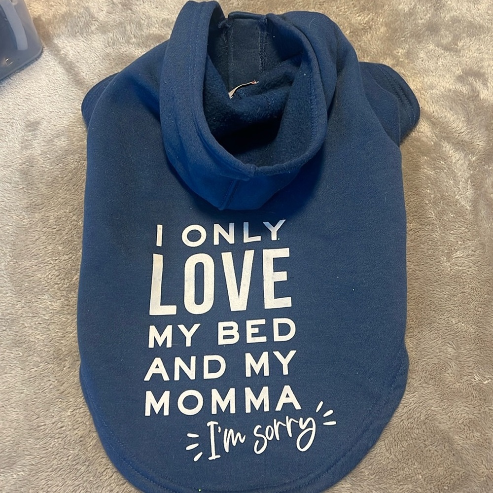 Blue dog sweater Size M